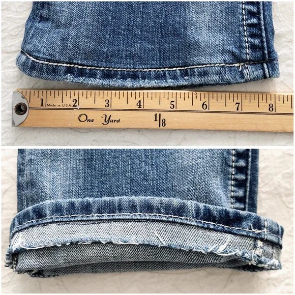 Miss Me Boot / Kick Flare Ankle Jeans With Studs & Contrast Stitching, Size 28 - Picture 12 of 16